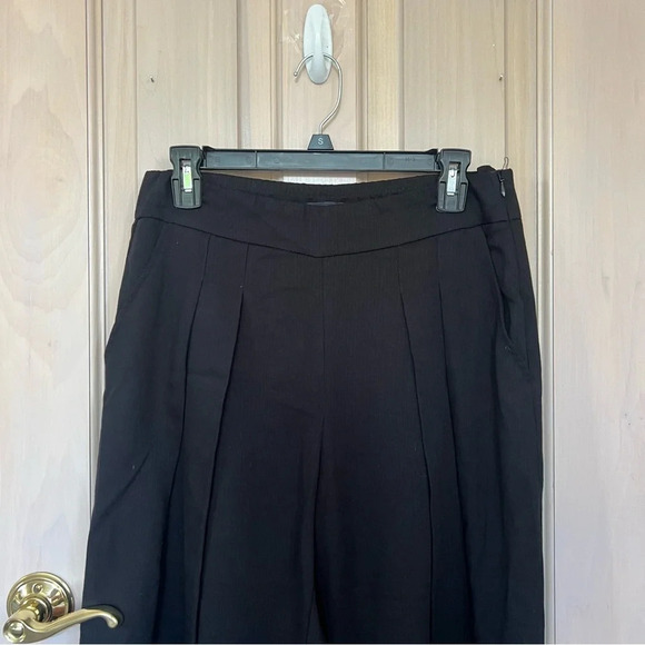 Eileen Fisher Black Pleated Front Trouser Pants 9966 - Picture 2 of 10